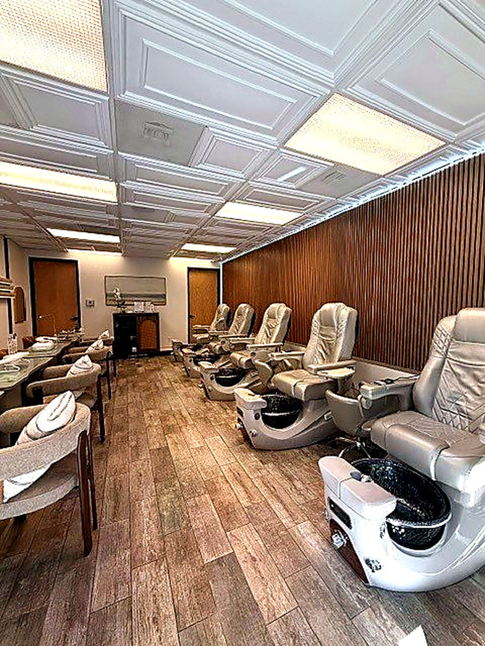 Serene pedicure suite at Coastal Polish & Beauty near Fashion Island