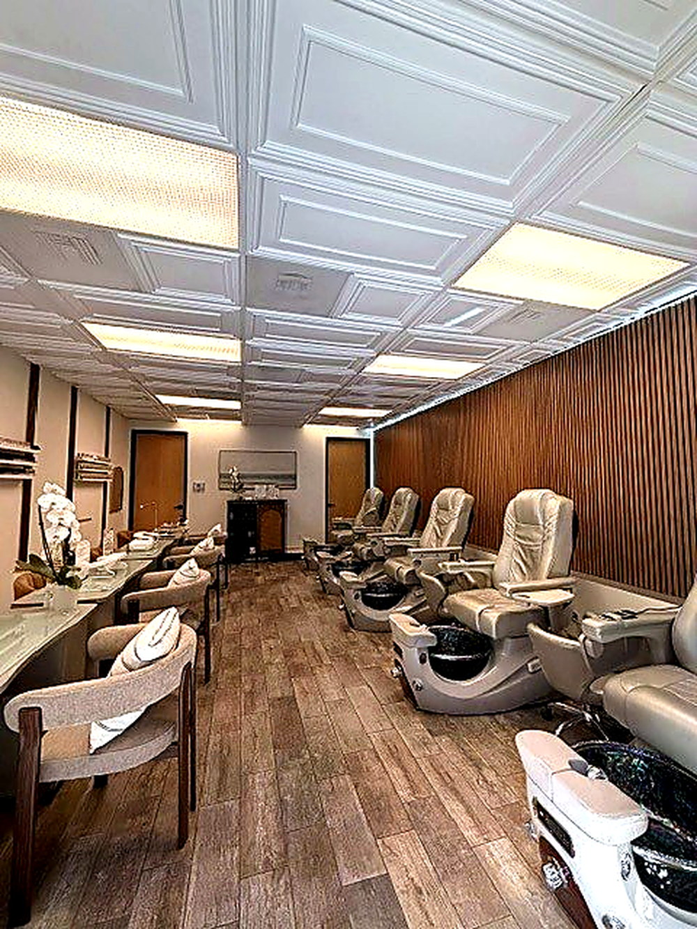 Renovated pedicure suite at Coastal Polish & Beauty in the Birdhouse