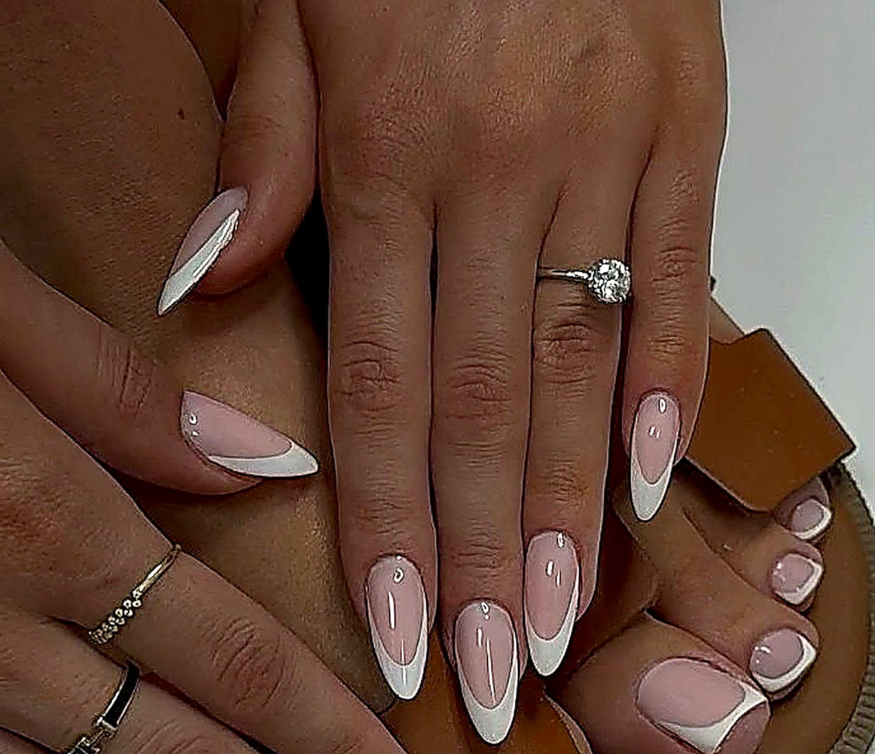 Full-set enhancement manicure at Coastal Polish & Beauty in Newport Beach